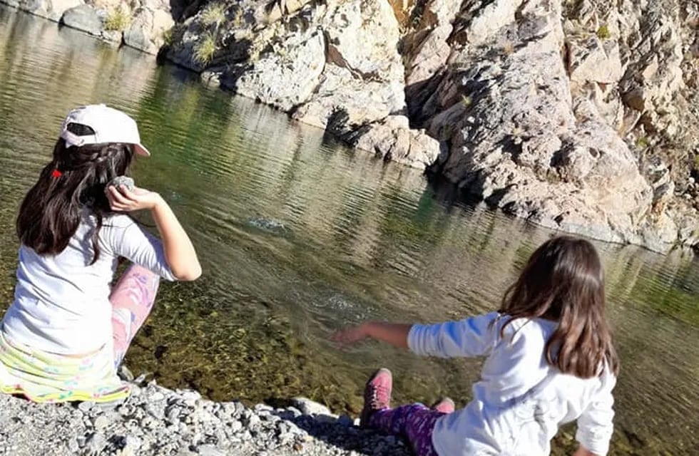 El río de Nogolí, en San Luis, un lugar ideal para pasear con los chicos, en especial en estas vacaciones de invierno. Gentileza