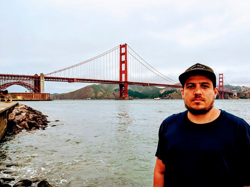 Ezequiel Arelli en San Francisco. (Foto: Infobae)