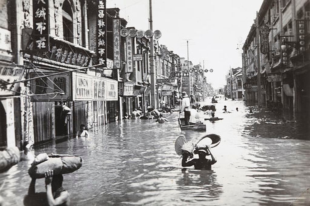 Inundación del río Amarillo en China en la década del 30.