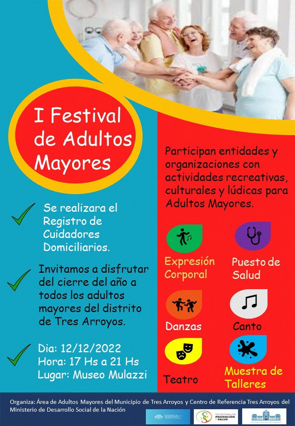 Se realizará en Tres Arroyos el primer Festival de Adultos Mayores