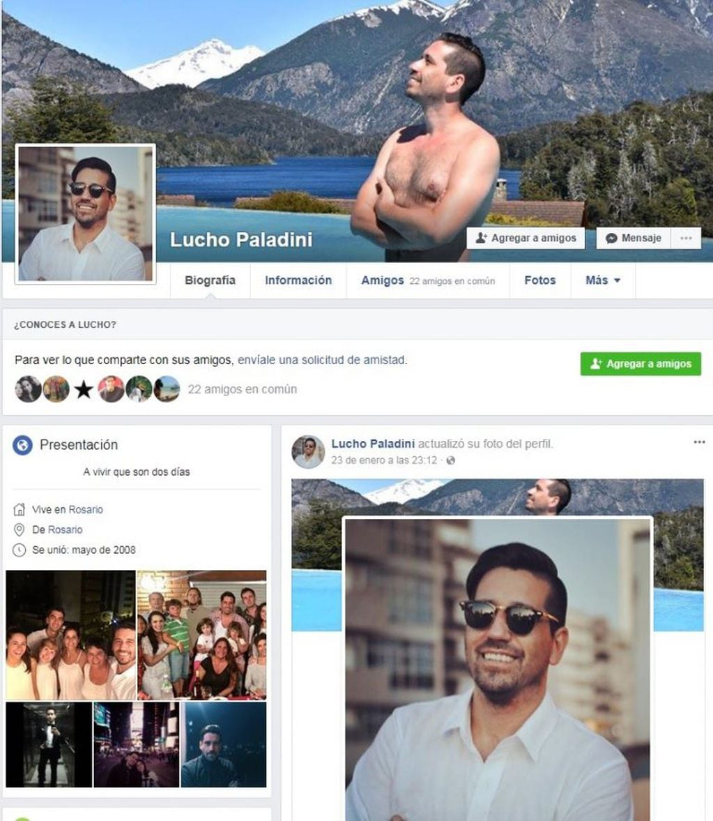 "Lucho" Paladini reabrió su perfil en Facebook. (Facebook)