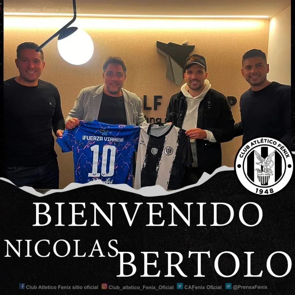 Nicolás Bertolo usará la 10 en Fénix.