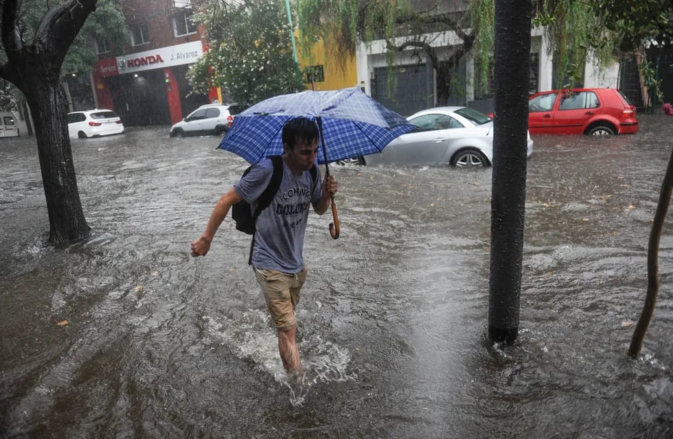 Diluvia en Palermo, Calle Julian Alvarez y Honduras inundado
Argentina ciudad de Buenos Aires Foto Federico Lopez Claro