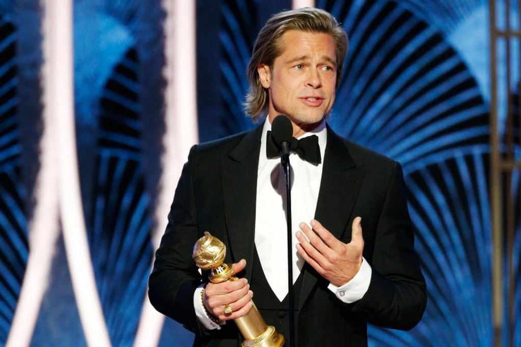 Brad Pitt ganó el premio Globo de Oro a mejor actor de reparto por su papel en Once Upon a Time in Hollywood, de Quentín Tarantino (Foto: Captura de video)