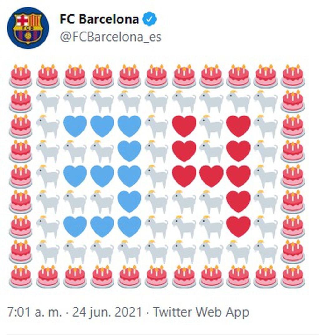 En Cataluña también tenía preparado un festejo virtual para acompañar a Messi a la distancia.