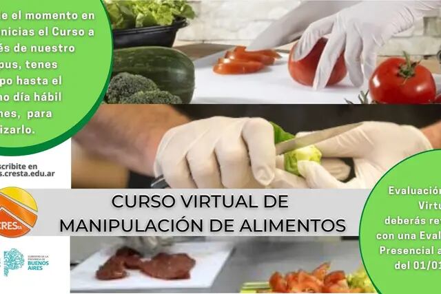 Curso de Manipulación de Alimentos en Cresta, Tres Arroyos