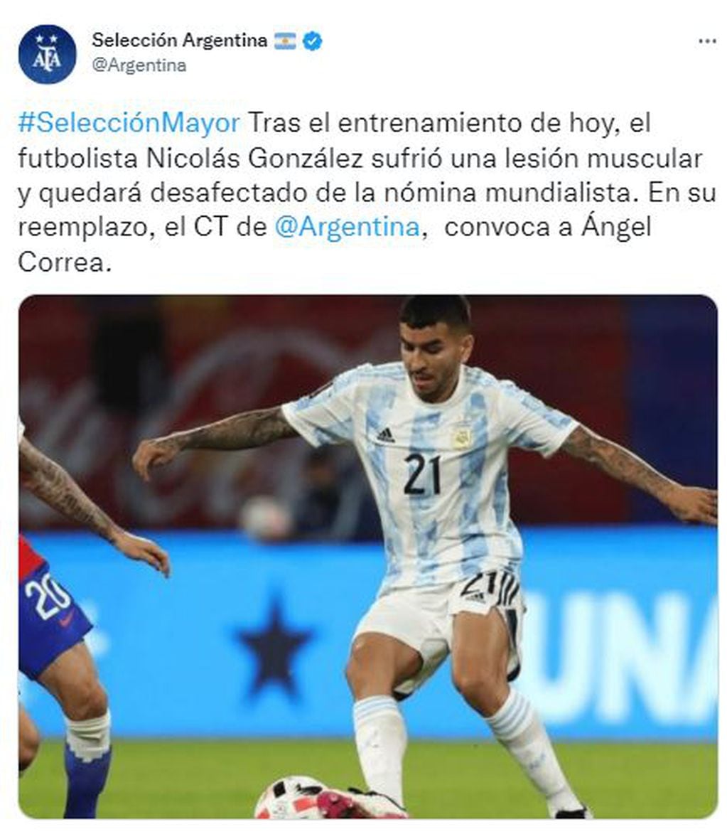 Confirman que Ángel Correa viaja a Qatar.