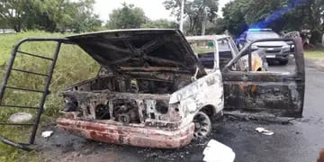 Vecinos incendiaron la camioneta en la que se desplazaba el asesino