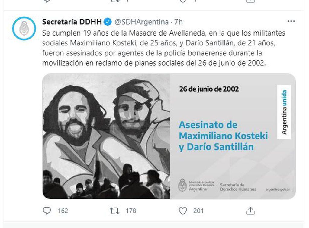 19 años de la muerte de Maximiliano Kosteki y Darío Santillán