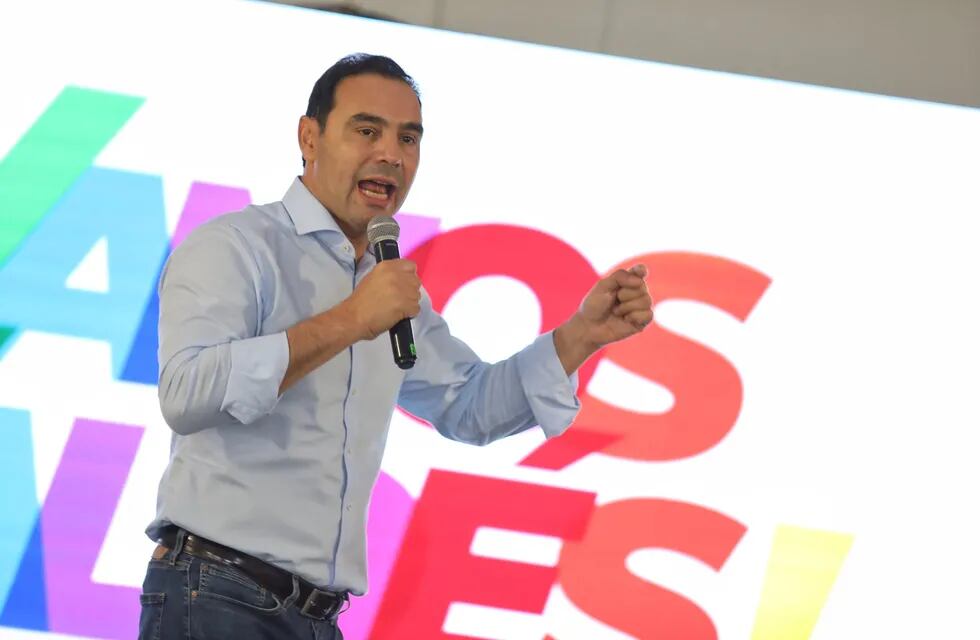 Valdés durante un acto político en Esquina. El mandatario provincial fue reelecto en agosto pasado por casi el 77% de votos.