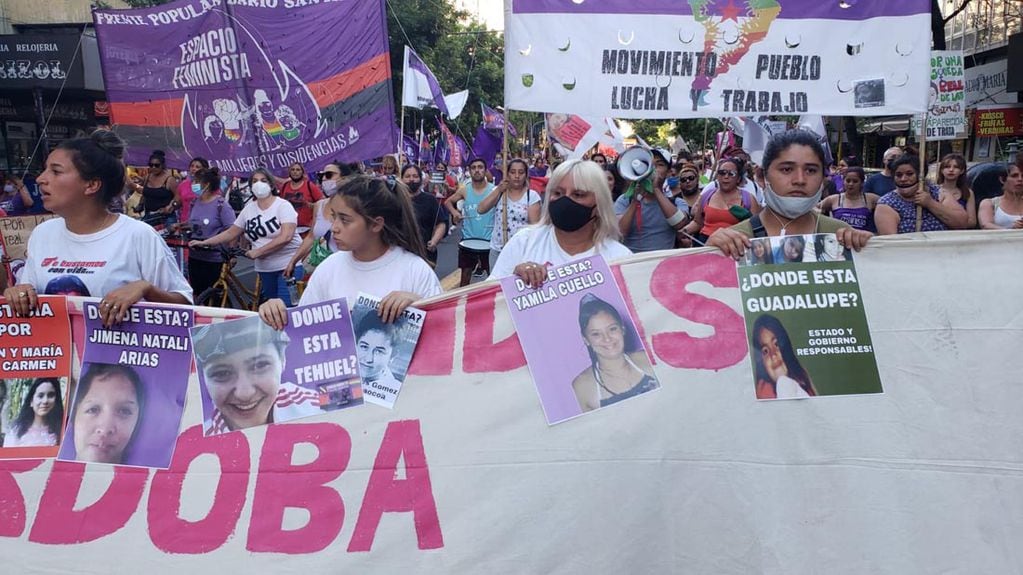 Marcha  por los 12 años de la desaparición de Yamila Cuello.(Javier Ferreyra/ La Voz)
