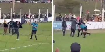 Video: un árbitro fue brutalmente agredido durante la final de un torneo entrerriano
