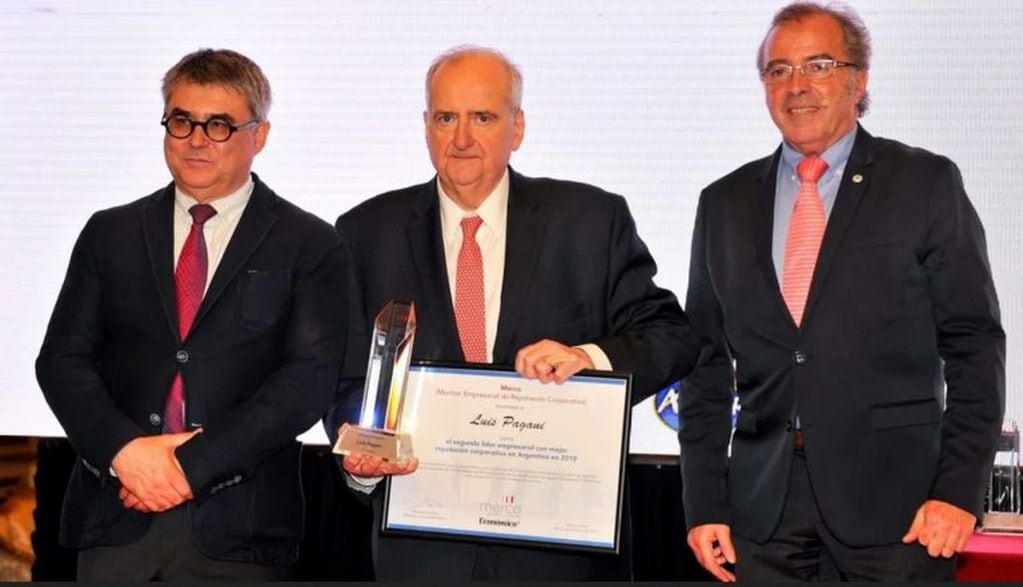 Luis Pagani el CEO de Arcor recibió el premio Merco 2019 por su trayectoria empresaria