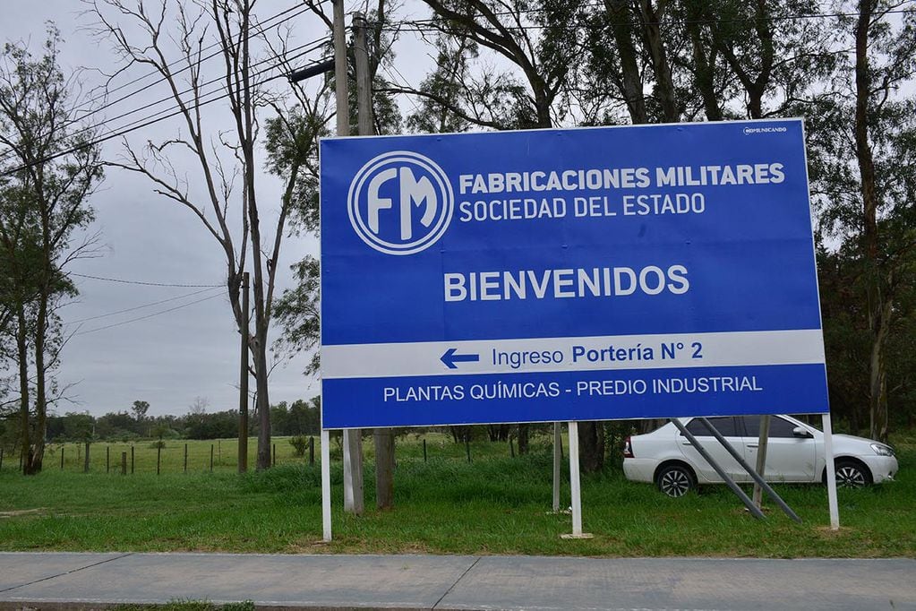  ID:7877730 Río Tercero ingreso a Fabricaciones Militares plantas químicas Predio industrial ( Ramiro Pereyra /La Voz)