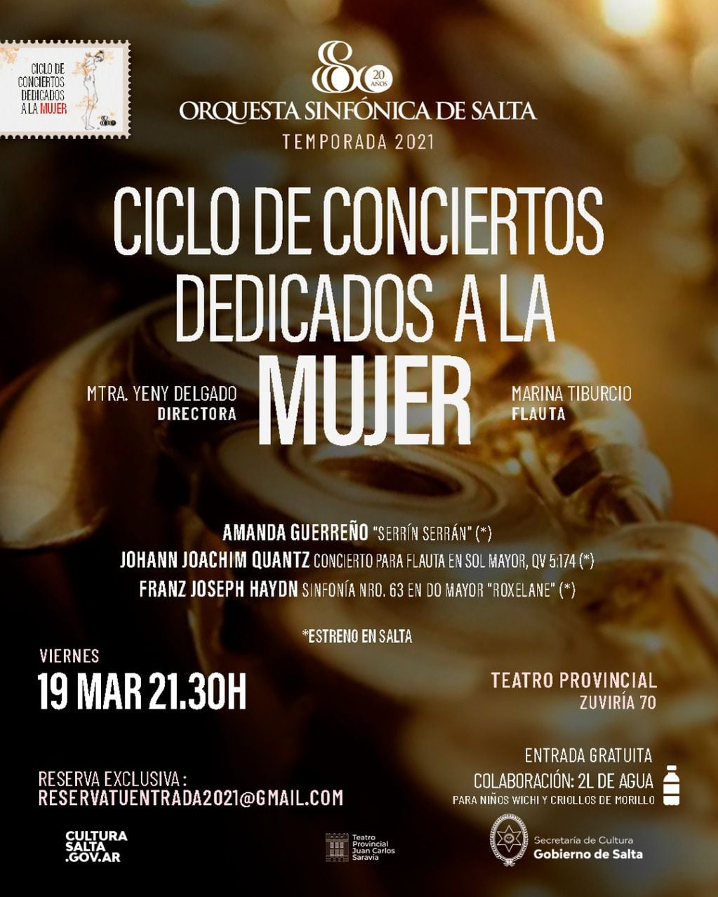 La cita es este viernes 19 a las 21.30 en el Teatro Provincial Juan Carlos Saravia.