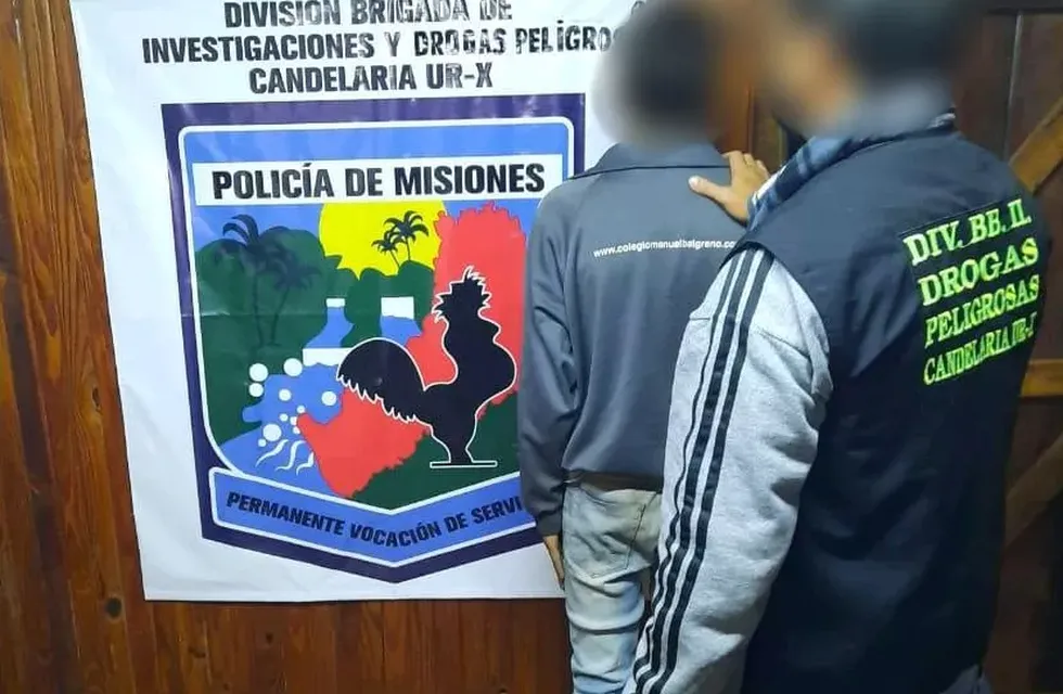 Atraparon a un delincuente en Candelaria. Policía de Misiones