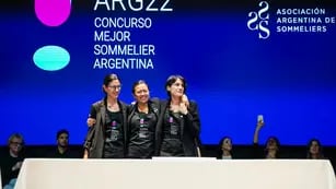 Delvis Huck, Alma Cabral y Andrea Donadio, compitieron este sábado por el título de Mejor Sommelier de Argentina.