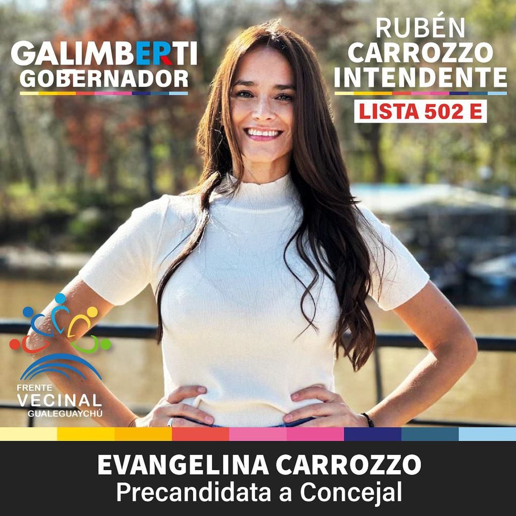 Evangelina Carrozzo se lanza como candidata a concejal por Gualeguaychú.
