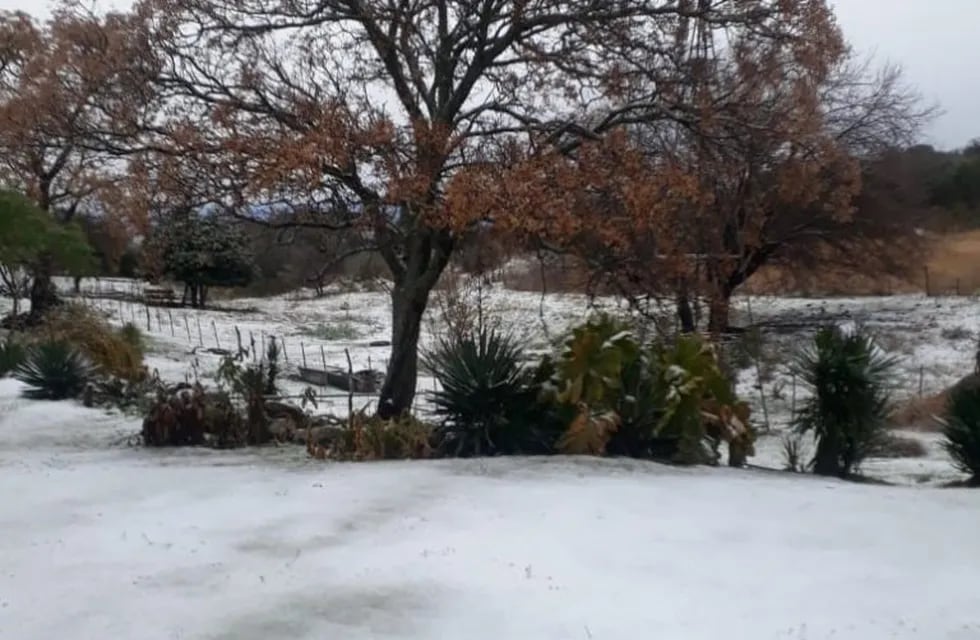 Nieve en Los Pozos (Gentileza Mas Radio)