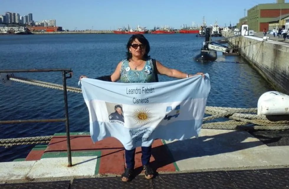 Yolanda Susana Mendiola, madre del cabo Leandro Cisneros, tripulante jujeño del ARA San Juan