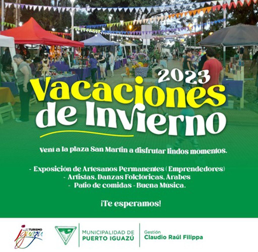Iguazú invita a disfrutar las vacaciones de invierno en la ciudad.