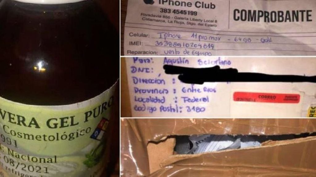 Un joven pagó $224.000 por un celular, pero le llegó un frasco