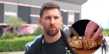 El día que Messi probó carne bañada en oro