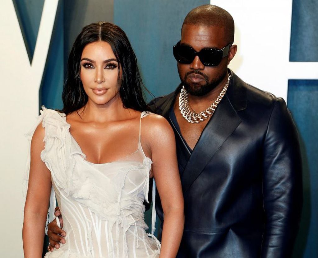 Kim Kardashian junto a su esposo Kanye West. (Foto:EFE)