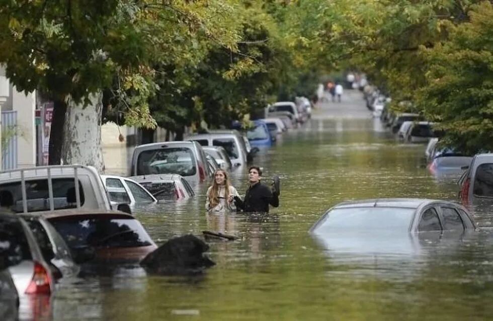 Inundación en La Plata.