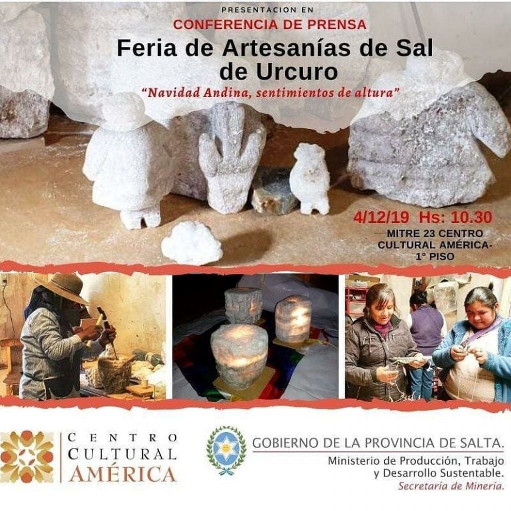 Feria de artesanías en sal (Facebook Centro Cultural América)