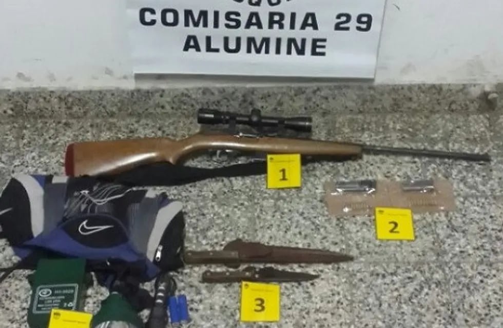 Aluminé: secuestro de armas utilizadas para la caza furtiva