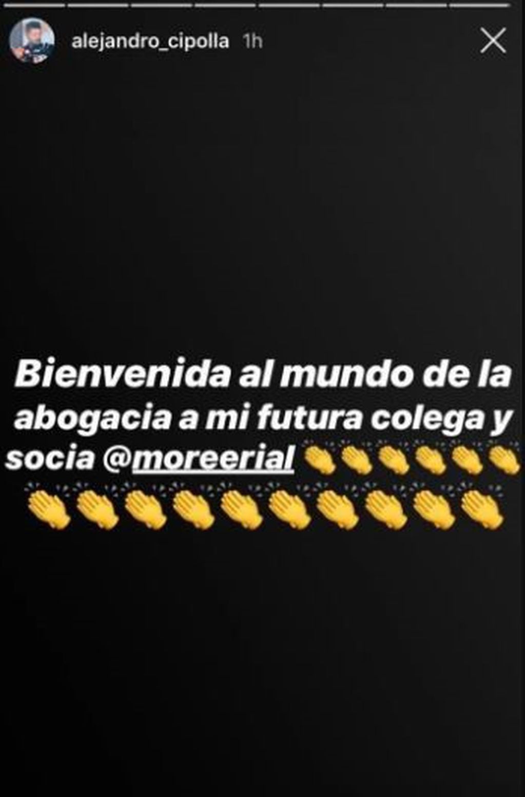 El mensaje del abogado Alejandro Cipolla para Morena Rial (Foto: Instagram)