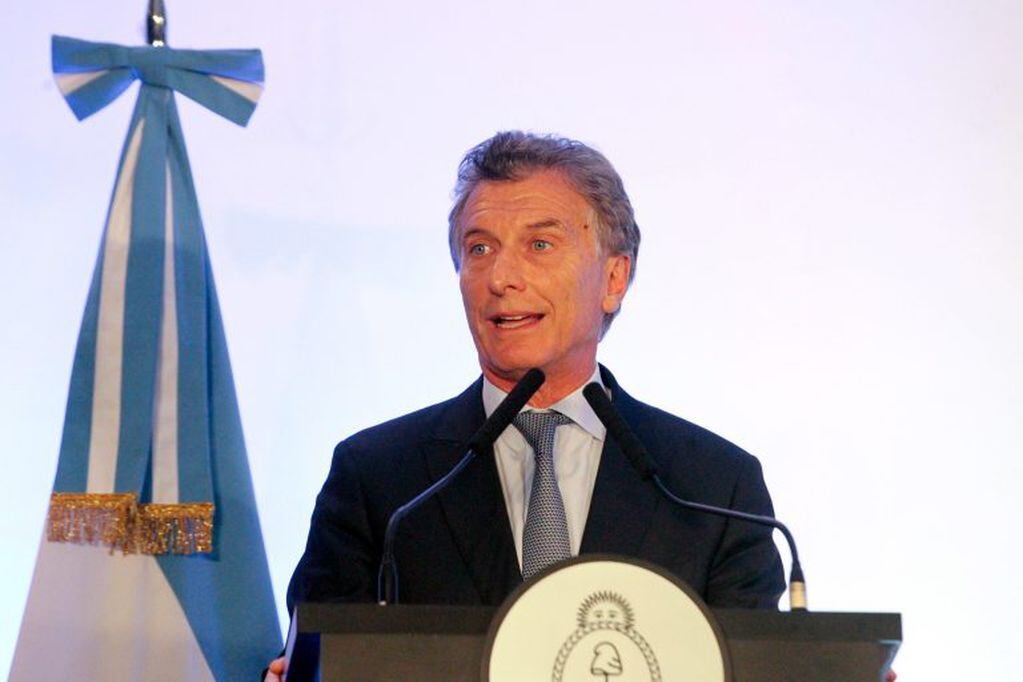 Mauricio Macri, en plena conferencia de prensa. (EFE)