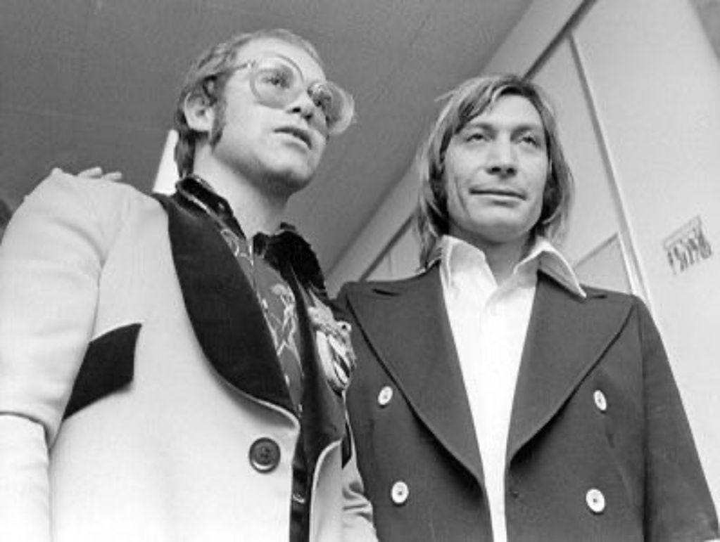 Elton John junto a Charlie Watts