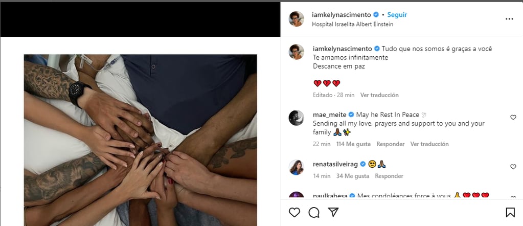 La familia del astro brasileño se despidió en redes sociales. Foto: Instagram.