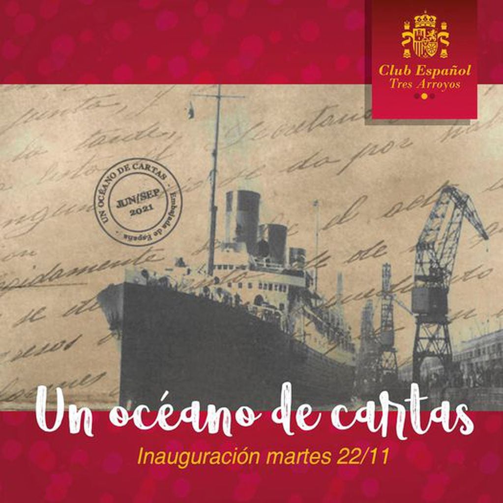 Velada anual del Club Español de Tres Arroyos y muestra epistolar “Un océano de cartas”