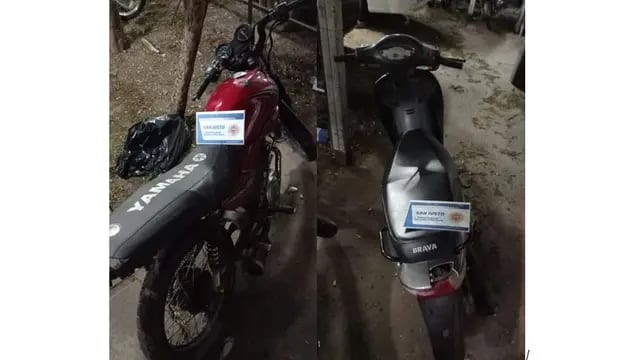 Motocicletas secuestradas en Arroyito