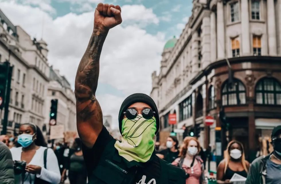 Lewis Hamilton 21 junio 2020 contra el racismo, Londres