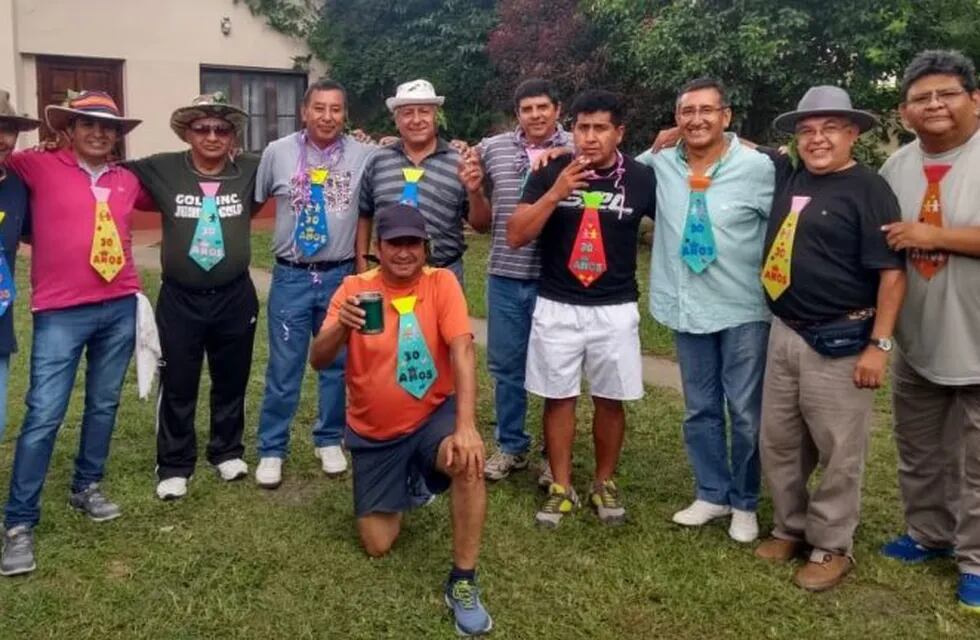 “Los Cumpitas” celebrando 30 años de amistad, en Jujuy