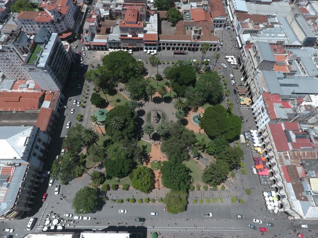 Plaza 9 de Julio en Salta.