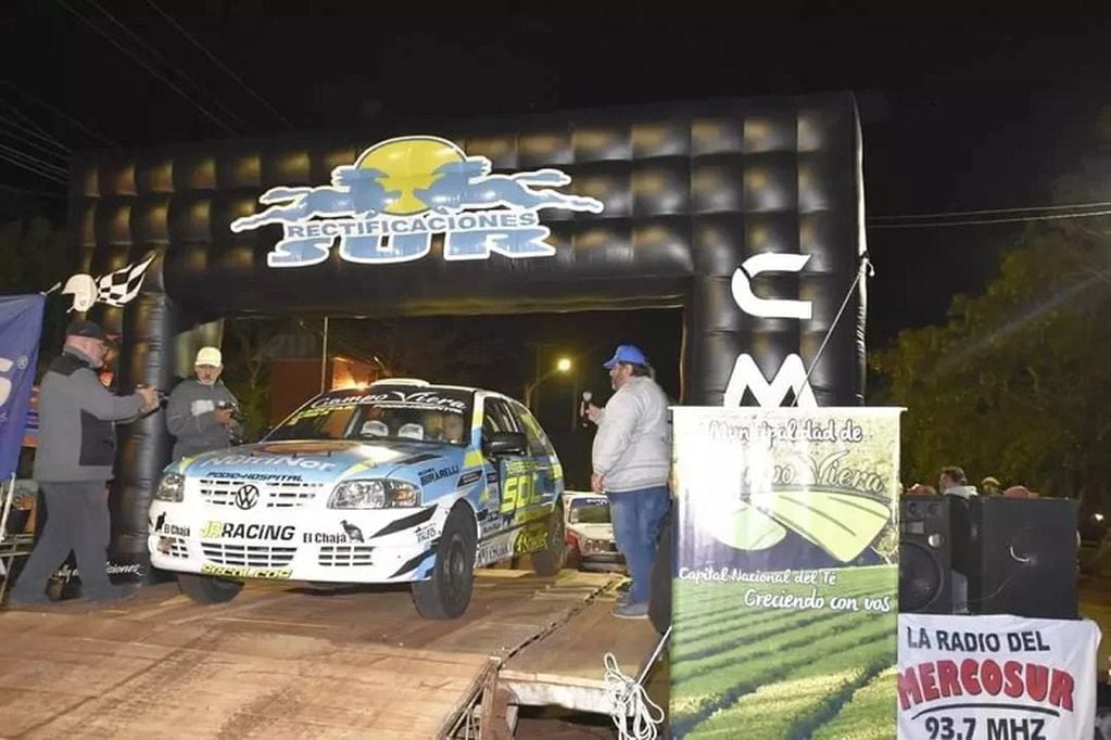 Rampa de largada en el Campeonato de Rally - Campo Viera