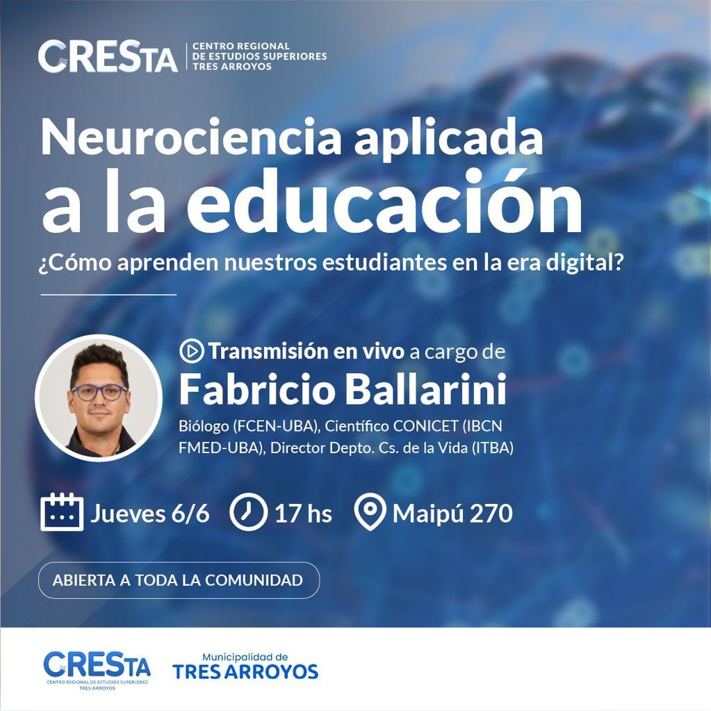 Charla sobre Neurociencia y Educación en Cresta