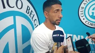 Matías García habló con los medios luego de la práctica de Belgrano del martes por la mañana en el Predio Armando Pérez