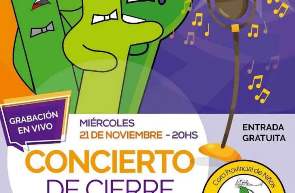 El Coro Provincial de Niños Corallius dirigido por Andrea Aventuroso invita a la Grabación en Vivo de su Concierto de Cierre 2018