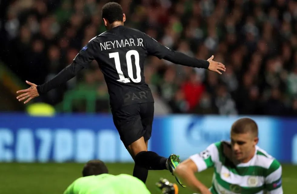 Neymar anotó su primer gol en la Champions con el París Saint-Germain\nFoto: AP Photo/Scott Heppell