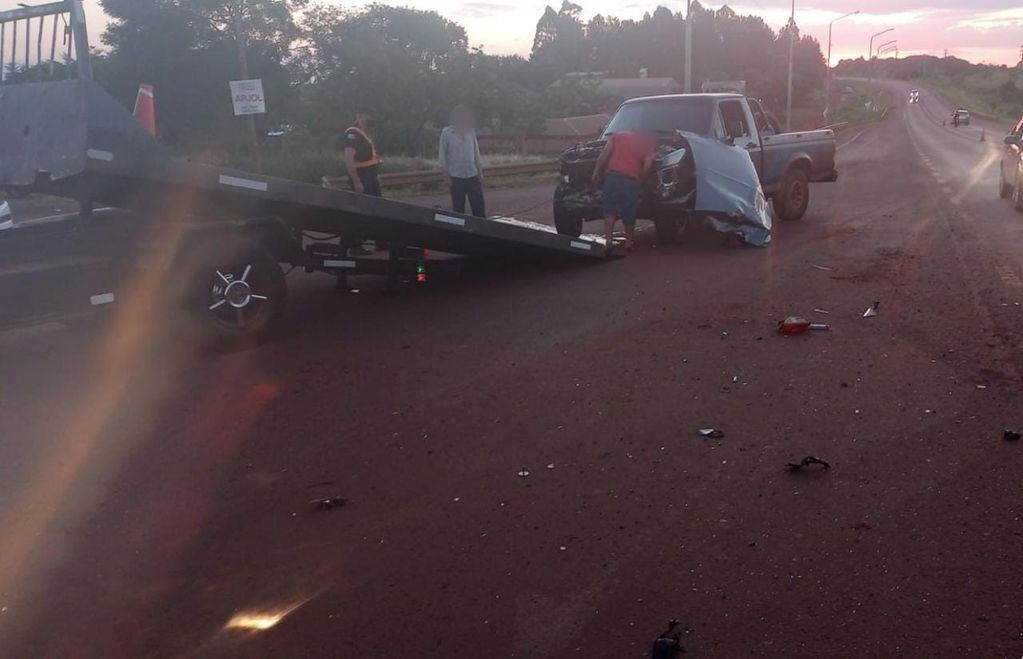 Accidente vial en Colonia Guaraní dejó como saldo solo daños materiales.