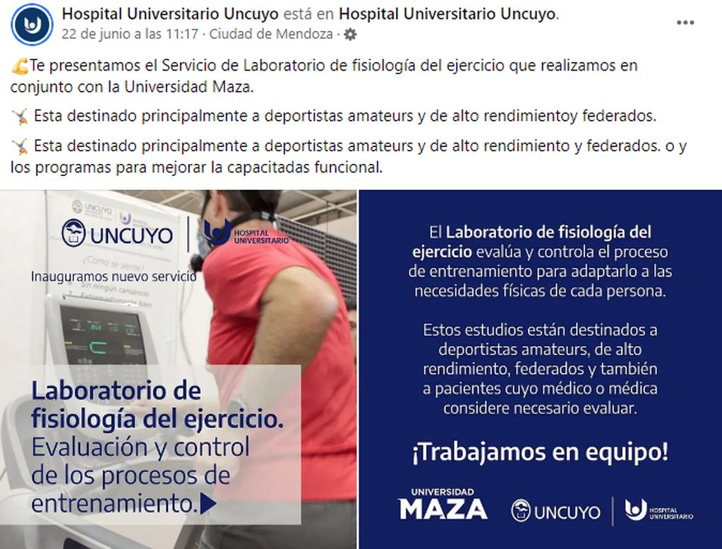Hospital Universitario, presentó el servicio de Laboratorio del ejercicio.