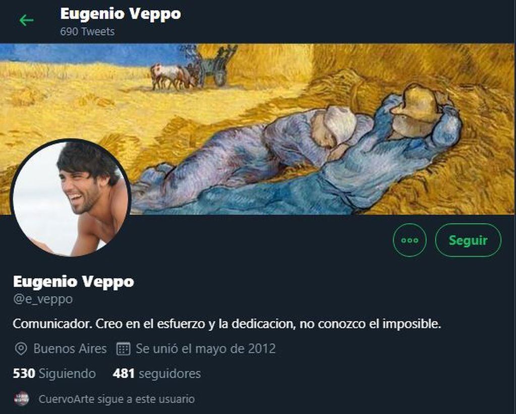 Eugenio Veppo en Twitter (Web)