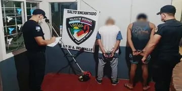 Dos individuos detenidos por el robo de una motoguadaña en Salto Encantado