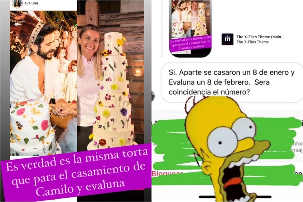 Las coincidencias entre el casamiento de Camilo y Evaluna con el de Stefi Roitman y Ricky Montaner que se hicieron viral, entre ellas el pastel.
